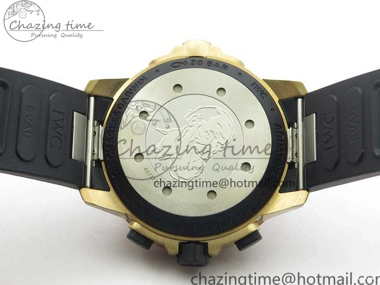 MIROTIME 0125 Aquatimer Chrono IW379503 Bronzo Case V6F 1:1 Best Edition Black Dial on Rubber Strap A Popular 7103